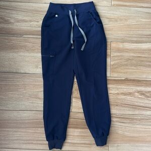 Navy Zamora™ High Waisted - Petite Jogger Scrub Pants - XXS - Petite / Navy